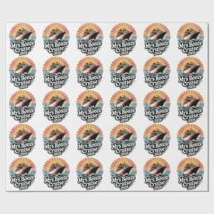 Mrs Booze Cruise 2026 Matching Couples Wrapping Paper