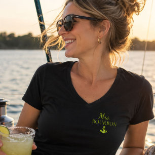 Mrs. Bourbon Wedding Anniversary Nautical Sailing T-Shirt