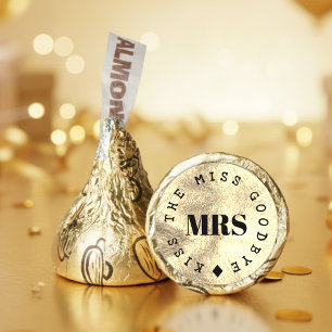 Mrs Bridal Shower Kiss the Miss Goodbye Gold Hershey®'s Kisses®