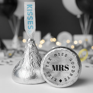 Mrs Bridal Shower Kiss the Miss Goodbye Silver Hershey®'s Kisses®