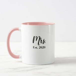 Mrs Bride Established 2020 Wedding Mug