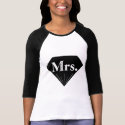 Mrs. Bride Minimalist Black and White Diamond T-Shirt