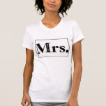 Mrs. Bride Minimalist T-shirt at Zazzle