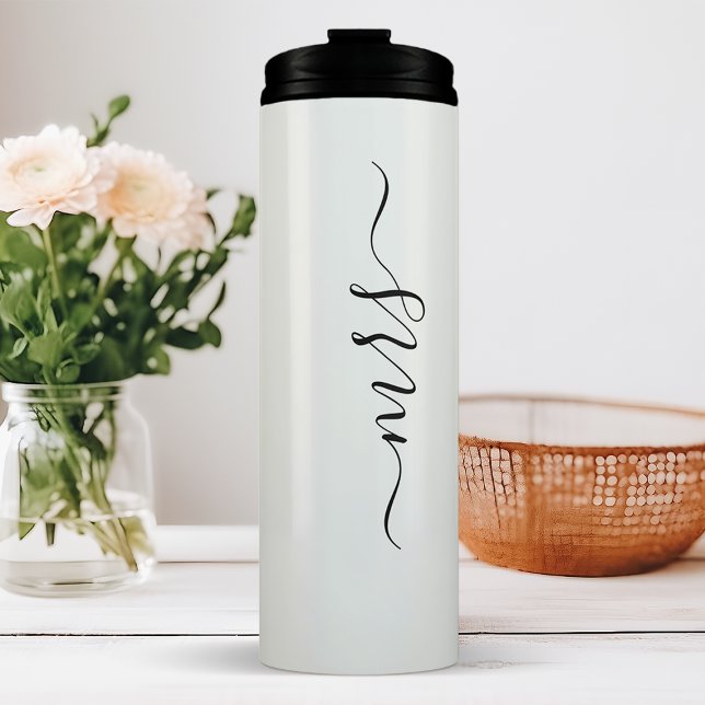 Mrs. Bride Wedding Signature Script Name Thermal Tumbler (Creator Uploaded)