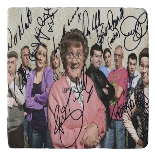 mrs browns boys signed trivet (Front)