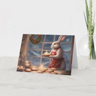 Mrs.Bunny serving Christmas baked goods