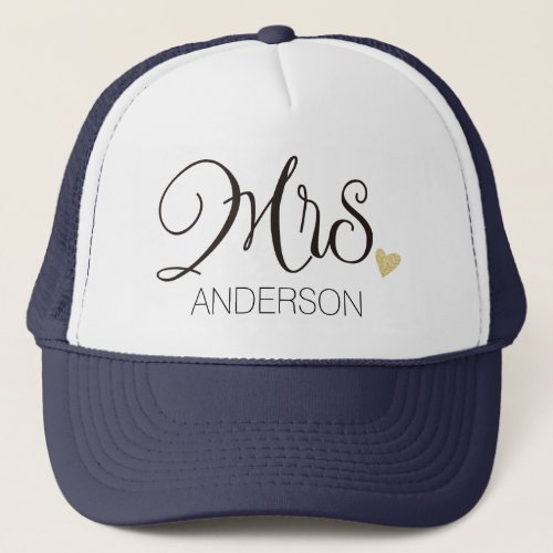 Mrs Calligraphy Personalized_3 Trucker Hat