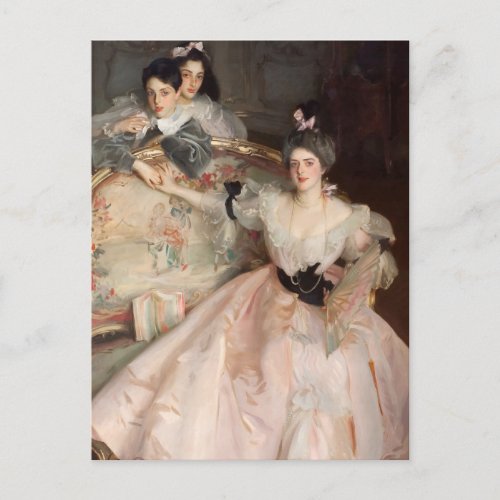 Mrs Carl Meyer and Her Children by Singer Sargent Postcard