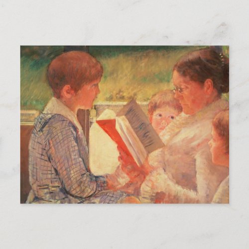 Mrs Cassatt Reading to her Grandchildren 1888 Postcard