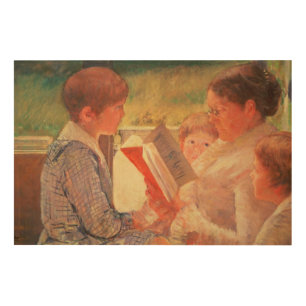 Mrs Cassatt Reading to her Grandchildren, 1888 Wood Wall Decor