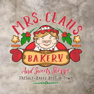 Mrs. Claus Bakery Christmas Floor Decals