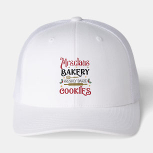 Mrs. Claus bakery Christmas retro trucker hat