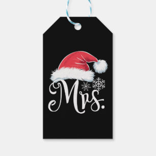 Mrs Claus Couples Matching Christmas Pajamas Santa Gift Tags