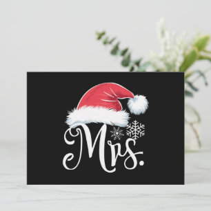 Mrs Claus Couples Matching Christmas Pajamas Santa Holiday Card