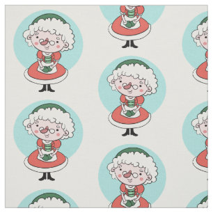 Mrs. Claus custom fabric
