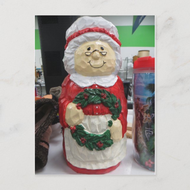 Mrs. Claus Decoration Postcard (Front)