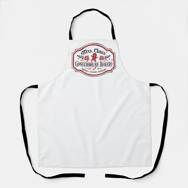 Mrs Claus' Gingerbread Bakery Apron (Front)