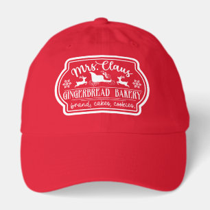 Mrs. Claus Gingerbread Bakery Christmas Hat