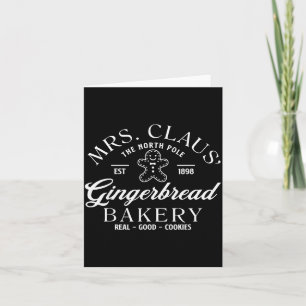 Mrs Claus Gingerbread Bakery Christmas Women Card