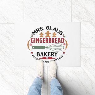 Mrs. Claus Gingerbread Bakery Doormat
