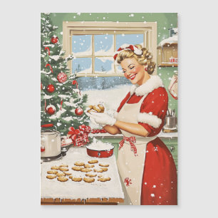 Mrs. Claus Holiday Baking Delight Magnetic Invitation