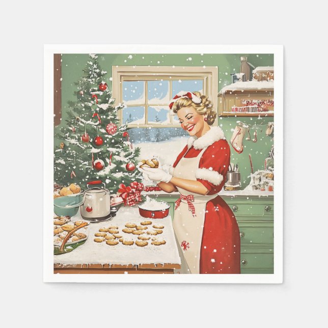 Mrs. Claus Holiday Baking Delight Napkins (Front)