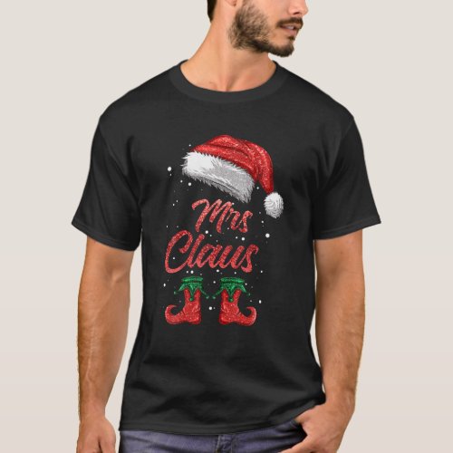 Mrs Claus Matching Family Merry Christmas Santa Fu T_Shirt