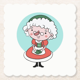 Mrs. Claus paper coasters