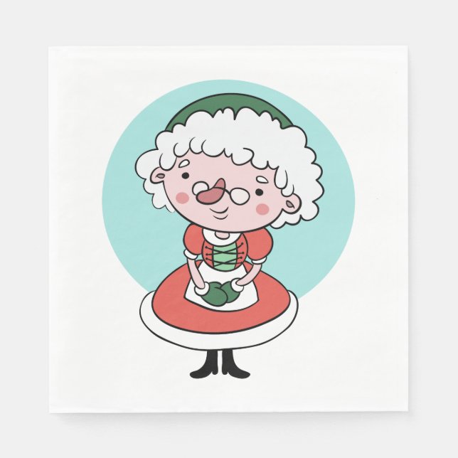 Mrs. Claus paper napkins (Front)