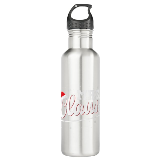 Mrs. claus shirt santa christmas family matching p stainless steel water bottle (Front)