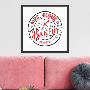 Mrs Clause Bakery Farmhouse Canvas Print