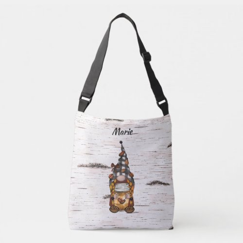 Mrs Coffee Gnome Crossbody Bag