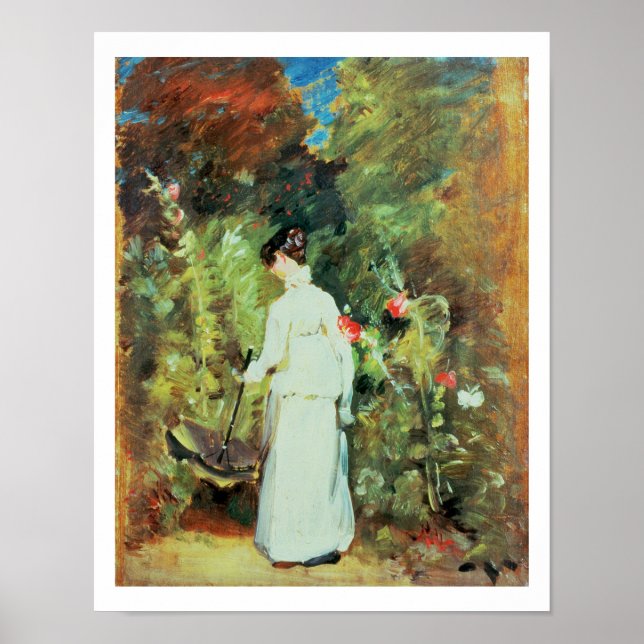 Mrs Constable in her Garden Poster (Front)