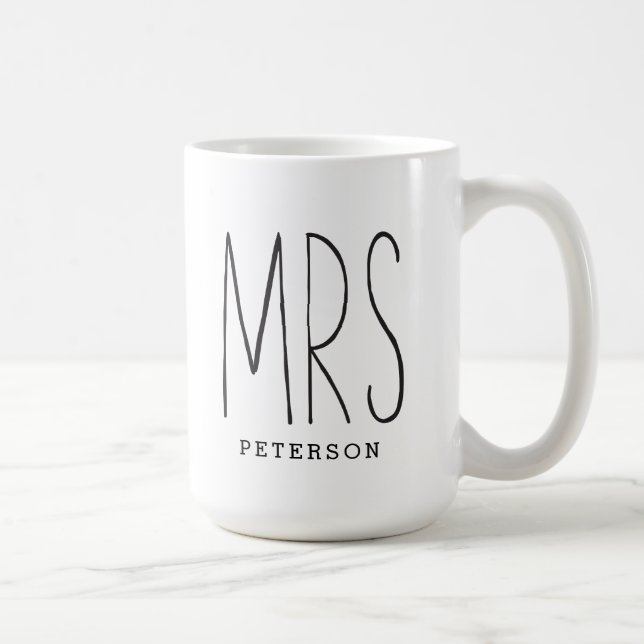 MRS Custom Couple Mug Wedding Mug Anniversary (Right)