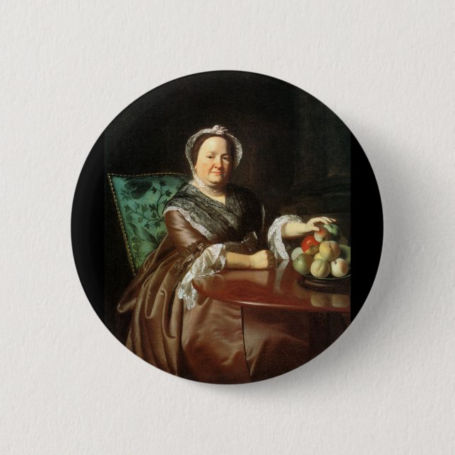 Mrs. Ezekial Goldthwait, by John Singleton Copley Pinback Button (Front)