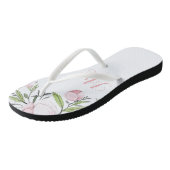 Mrs Floral Bride Wifey Botanical beach sandals (Angled)