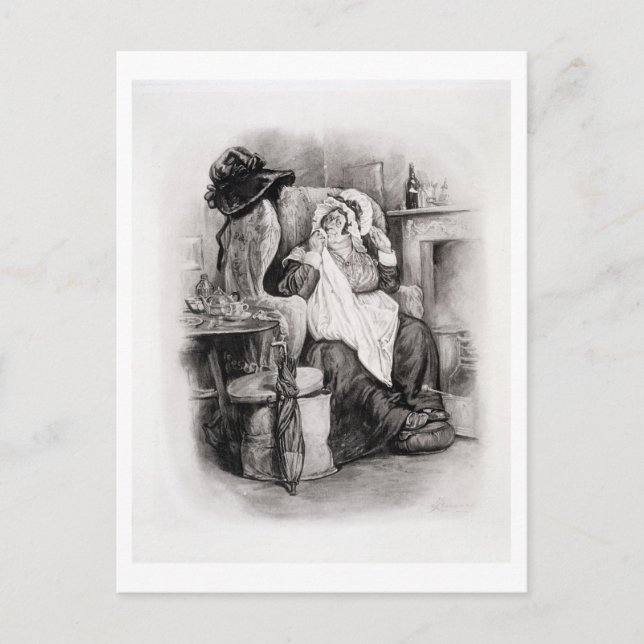 Mrs Gamp, from 'Charles Dickens: A Gossip about hi Postcard (Front)