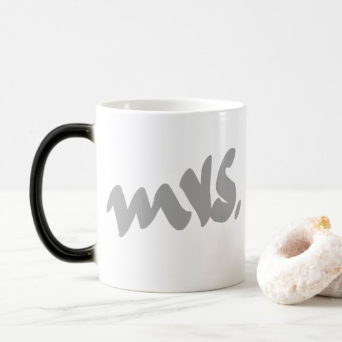 Mrs Gifts For Her Mothers Day Black White Classy Magic Mug