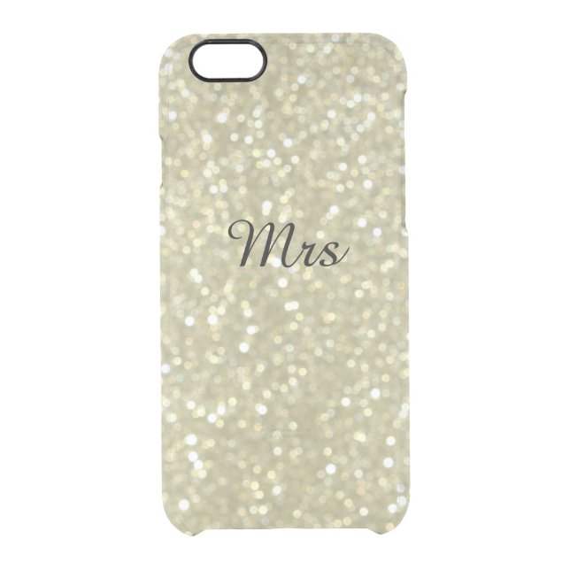 Mrs Glittery Gold iPhone 6/6s Case (Back)