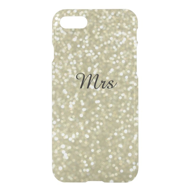 Mrs Glittery Gold iPhone 7 Case (Back)