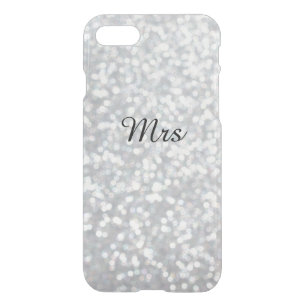 Mrs Glittery Silver iPhone 7 Case