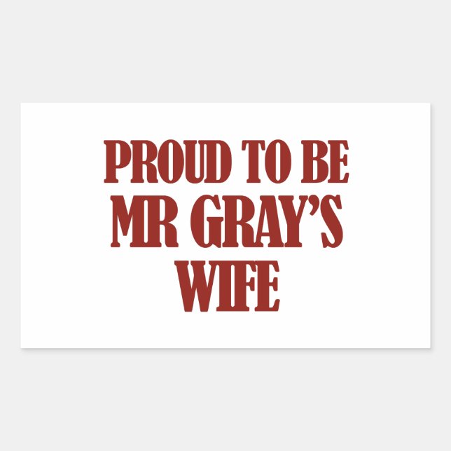 Mrs gray designs rectangular sticker (Front)