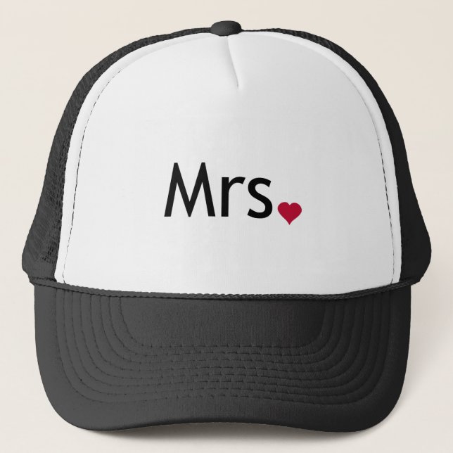Mrs  - half of Mr and Mrs set Trucker Hat (Front)