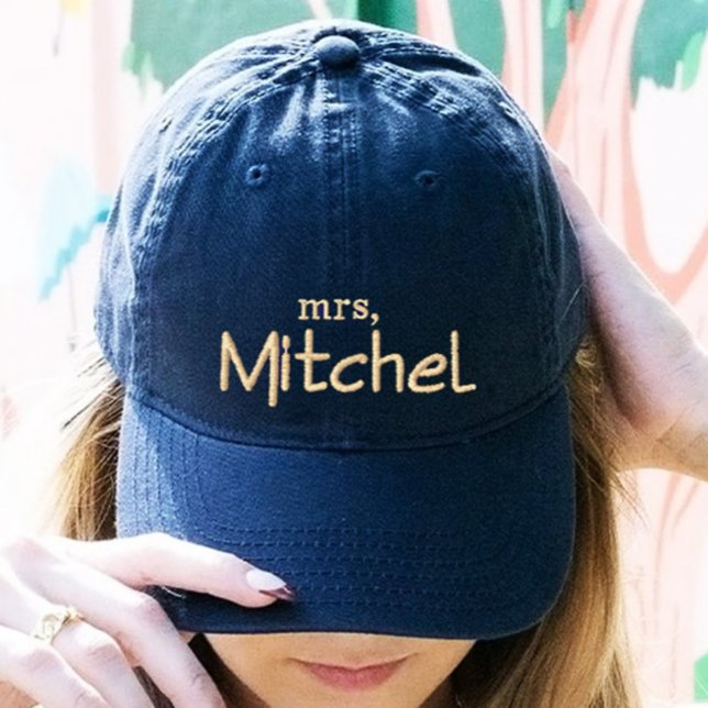 Mrs Hat, Newlywed Bride Hat, Wifey Hat, Bride Gift Embroidered Baseball Cap (Creator Uploaded)