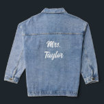 Mrs Honeymoon Engagement Party Gifts Bride To Be Denim Jacket<br><div class="desc">Mrs Honeymoon Engagement Party Gifts Bride To Be Denim Jacket</div>