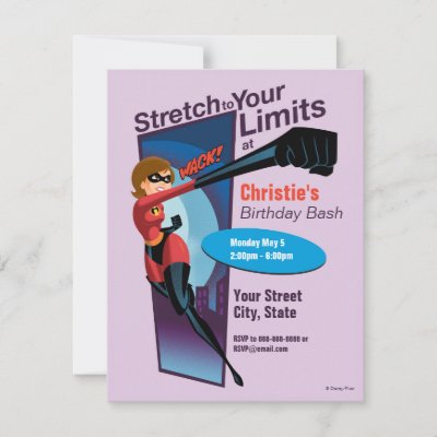 Mrs. Incredible Birthday Invitation