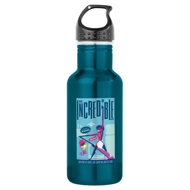 Mrs. Incredible Pop Art Disney 2 Water Bottle (Front)