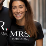 MRS. Italian Flag Heart Personal Last Name Couple Tri-Blend Shirt<br><div class="desc">Show off your love—and your Italian pride—with this chic MRS. tee featuring an Italian flag heart as the period and your personalized last name. Printed on a dark tee for striking contrast, it’s perfect for weddings, honeymoons, anniversaries, engagement photos, or simply celebrating your heritage in style. Pair it with the...</div>