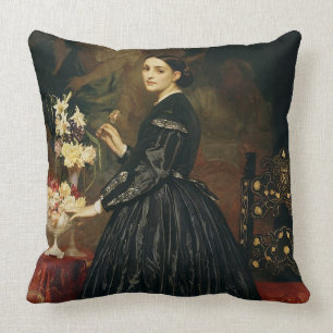 Mrs James Guthrie, c.1864-5 (oil on canvas) Throw Pillow