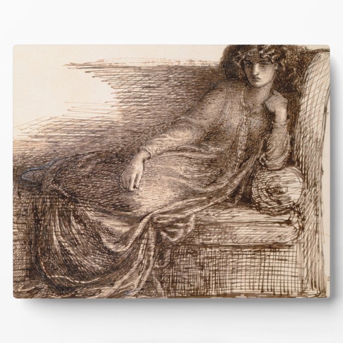 Mrs. Jane Morris Reclining on a Sofa Display Plaques